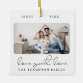 Modernes Skript Elegantes New Zuhause Sweet Zuhaus Keramikornament (Vorderseite)