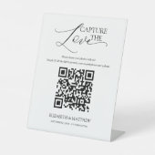 Modernes Skript erfassen die Liebe mit QR-Code Sockelschild (Vorderseite)
