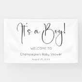 Modernes Skript Es ist eine Baby-Dusche Banner (Horizontal)