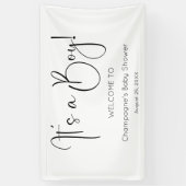 Modernes Skript Es ist eine Baby-Dusche Banner (Vertikal)