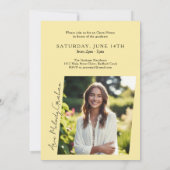 Modernes Skript-Foto-Abschluss Einladung (Rückseite)