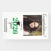 Modernes Skript-Foto Grüner vertikaler Abschluss Banner (Horizontal)