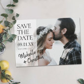 Modernes Skript-Foto Hochzeit Sichern Sie das Datu Save The Date