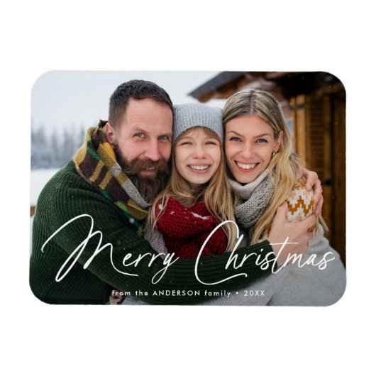 Modernes Skript-Foto Magnet (Horizontal)