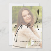 Modernes Skript-Foto-Overlay 2025 Abschluss Ankündigung (Vorderseite)