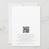 Modernes Skript-Foto-Overlay QR-Code Hochfahren Einladung (Rückseite)