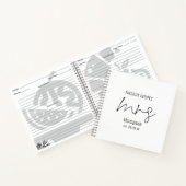 Modernes Skript Frau Name Datum Bride, um Rezept n Notizblock (Innenseite)