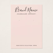 Modernes Skript fügen Logo-Rosa Ohrkarte hinzu (Vorderseite)