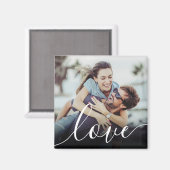 Modernes Skript für benutzerdefiniertes Foto Liebe Magnet (Vorderseite/Rückseite)