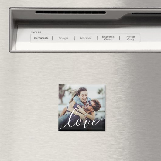Modernes Skript für benutzerdefiniertes Foto Liebe Magnet (In Situ (Geschirrspüler))