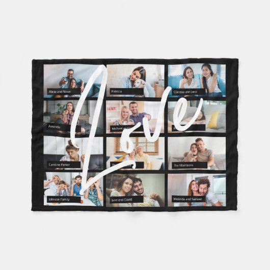 Modernes Skript für die LIEBE von 12 benutzerdefin Fleecedecke (Vorderseite (Horizontal))