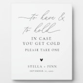 Modernes Skript für Hochzeitsskripte Fotoplatte (Vorderseite)