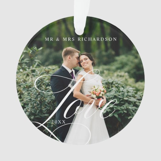 Modernes Skript für Liebe, neu verheiratet, Volles Ornament (Vorderseite)