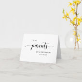 Modernes Skript für meine Eltern auf meiner Hochze Karte (Gelbe Blume)