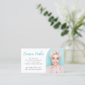 Modernes Skript für minimales halbes Foto Visitenkarte (Stehend Vorderseite)