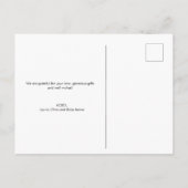 Modernes Skript für Neugeborene Foto Kinderdusche Postkarte (Rückseite)