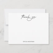 Modernes Skript handschriftlich Vielen Dank Flat Mitteilungskarte (Vorderseite)