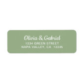 Modernes Skript. Hellgrüne Hochzeitssemble-Rücksen (Vorne)