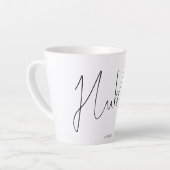 Modernes Skript Hubby Name Bridal Geschenkboxen Id Milchtasse (Linke Ecke)