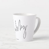 Modernes Skript Hubby Name Bridal Geschenkboxen Id Milchtasse (Rechte Ecke)