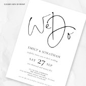 Modernes Skript machen wir 3 Fotos QR Code Hochzei Einladung