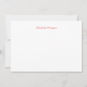 Modernes Skript mit benutzerdefinierter Farbmonogr Mitteilungskarte (Vorderseite)