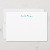 Modernes Skript mit benutzerdefinierter Farbmonogr Mitteilungskarte (Vorderseite)