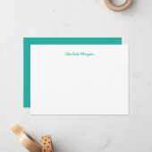 Modernes Skript mit benutzerdefinierter Farbmonogr Mitteilungskarte (Vorderseite/Rückseite Beispiel)