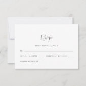 Modernes Skript mit Dots Wedding Rsvp (Vorderseite)