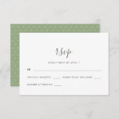 Modernes Skript mit Dots Wedding Rsvp (Vorne/Hinten)