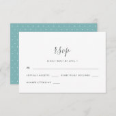 Modernes Skript mit Dots Wedding Rsvp (Vorne/Hinten)