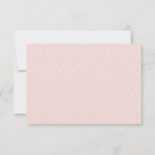 Modernes Skript mit Dots Wedding Rsvp Karte (Rückseite)