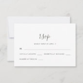 Modernes Skript mit Dots Wedding Rsvp Karte (Vorderseite)