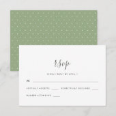 Modernes Skript mit Dots Wedding Rsvp Karte (Vorne/Hinten)