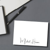 Modernes Skript Mit Monogramm Mitteilungskarte