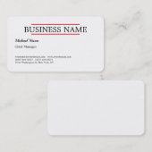 Modernes Skript Modernes, Berufliches Schlichtes M Visitenkarte (Vorne/Hinten)