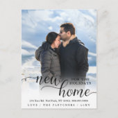 Modernes Skript Neue Zuhause für Holidays Foto Mov Postkarte (Vorderseite)