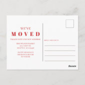 Modernes Skript Neue Zuhause für Holidays Foto Mov Postkarte (Rückseite)