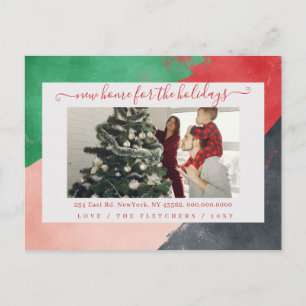 Modernes Skript Neue Zuhause für Holidays Foto Mov Postkarte