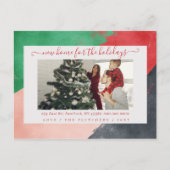 Modernes Skript Neue Zuhause für Holidays Foto Mov Postkarte (Vorderseite)