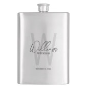 Modernes Skript Personalisiert Trauzeuge Name Flachmann (Vorderseite)