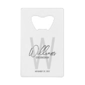 Modernes Skript Personalisiert Trauzeuge Name Geldbeutel Flaschenöffner (Vorderseite)