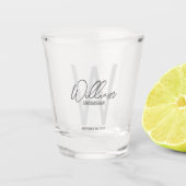 Modernes Skript Personalisiert Trauzeuge Name Schnapsglas (Vorderseite)
