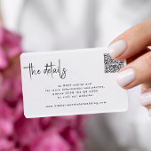 Modernes Skript QR CODE Moderne UAWG Details Hochz Begleitkarte