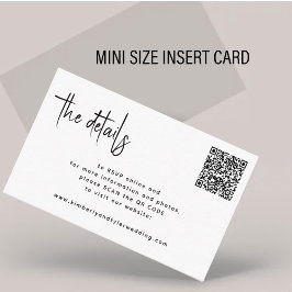 Modernes Skript QR CODE Moderne UAWG Details Hochz Begleitkarte