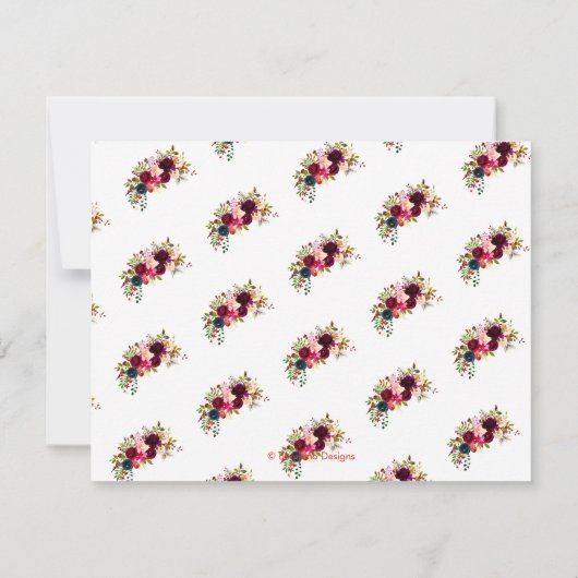 Modernes Skript Rette unser Datum, Aquarellfarben- Save The Date (Rückseite)