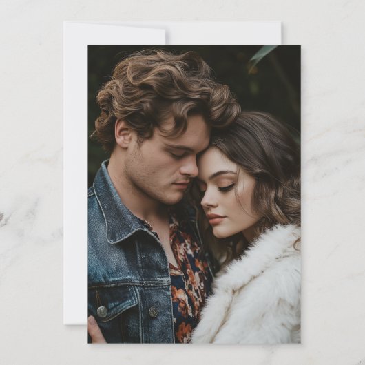 Modernes Skript Rustikale Elegance Hochzeit einlad Einladung (Rückseite)