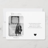 Modernes Skript-Save the Date-Foto Einladung (Rückseite)