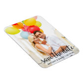 Modernes Skript-Save the Date-Foto Magnet (Rechte Seite)