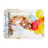 Modernes Skript-Save the Date-Foto Magnet (Horizontal)